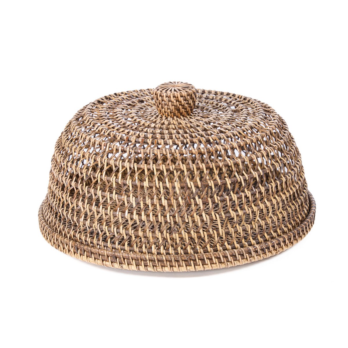 Rattan food cover, natural brown - M