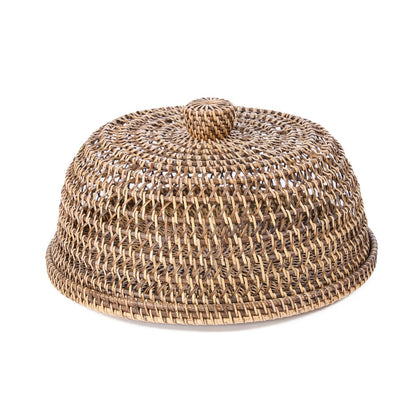 Rattan food cover, natural brown - M