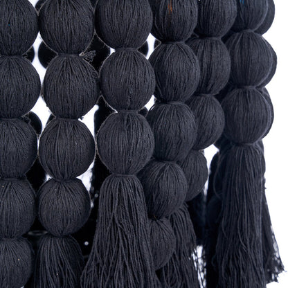 Nomad cotton chandelier, XL – black cascading strands
