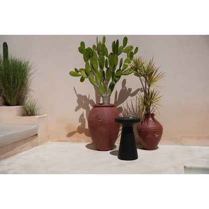 Suar wood side table, black - 40×40cm