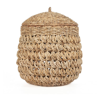 Rattan cylinder basket, large, 50 × 57 cm - Natural