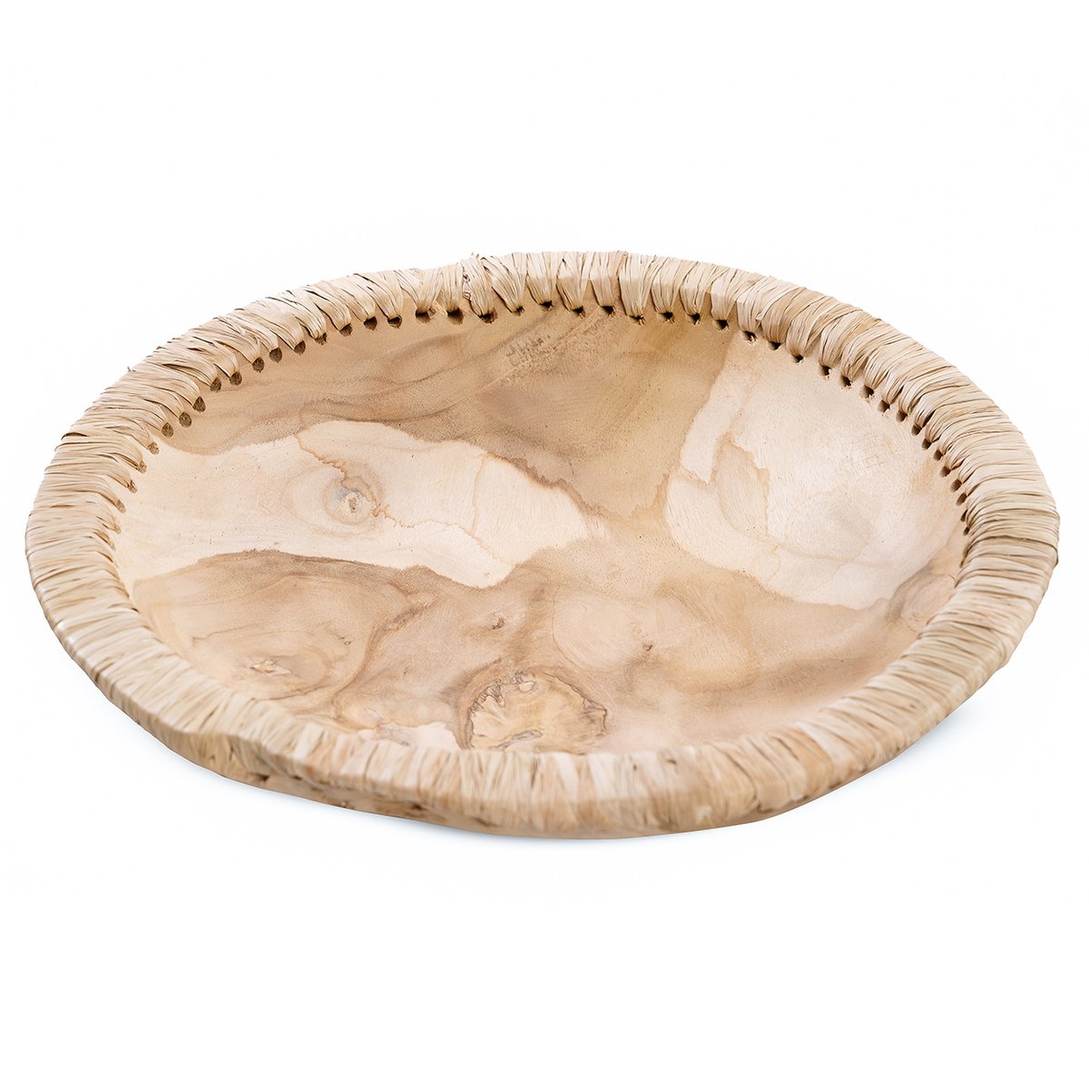Holzservierschale 30 cm Durchmesser – natur, groß