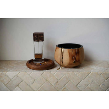Wood bowl 12 cm - round, low profile