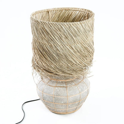 Terracotta table lamp with concrete finish - 48 cm