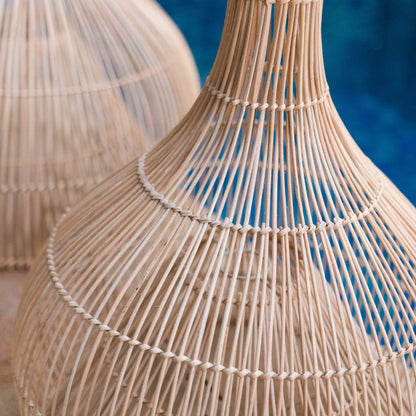 Rattan & metal pendant shade ALAM 40 cm – Indonesian craft