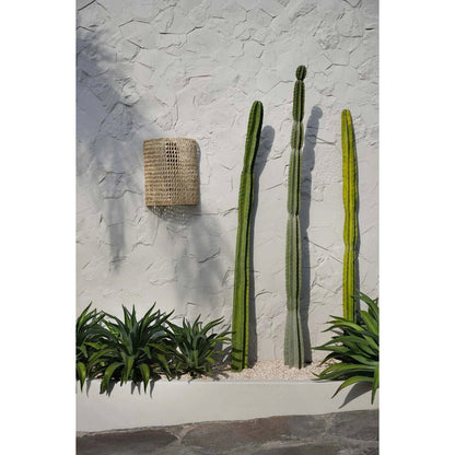 Væglampe i sisal - natur, 40 × 50 cm