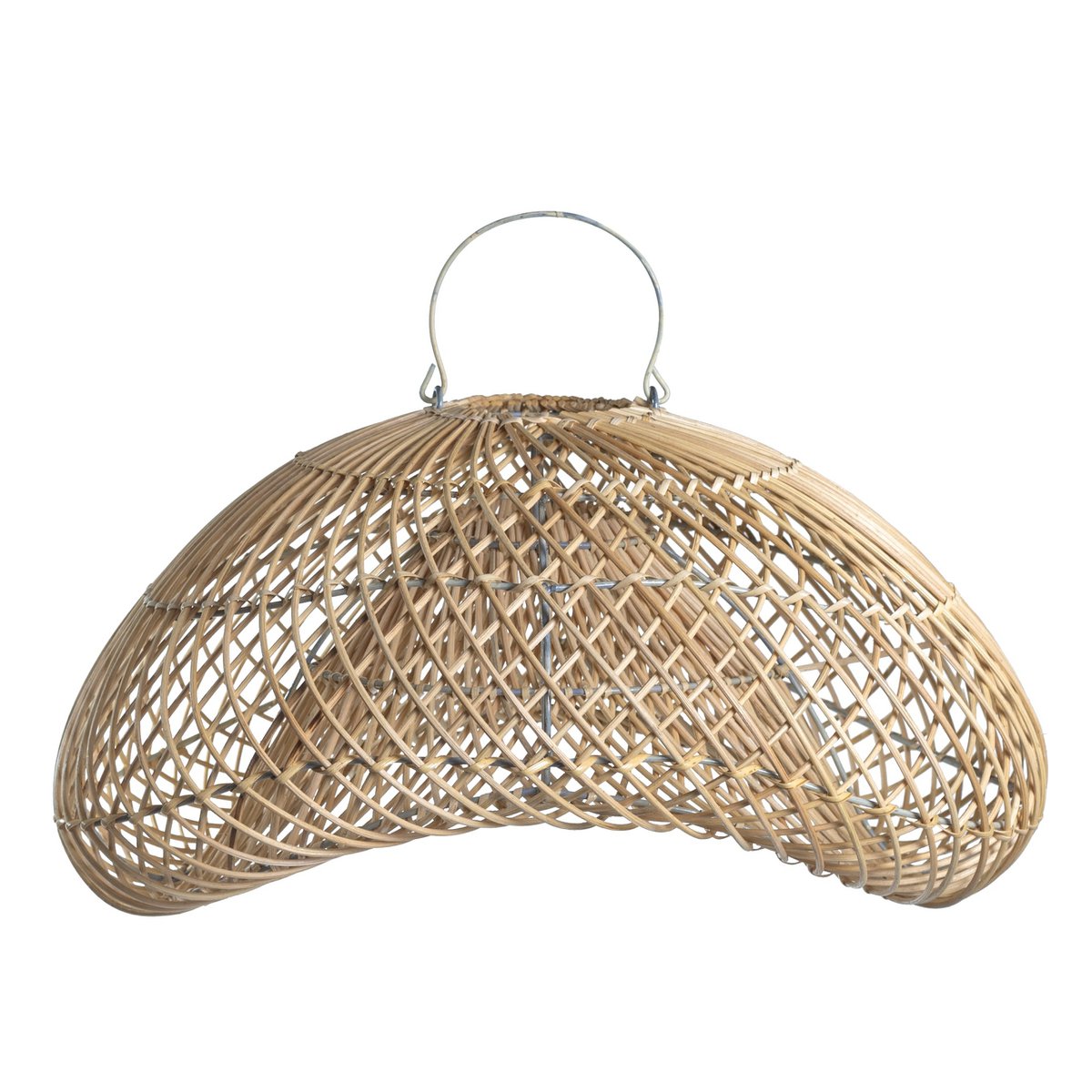 Flettet oval lampeskærm 40×35 cm – PADMA, håndlavet