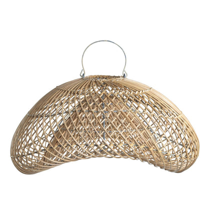 Flettet oval lampeskærm 40×35 cm – PADMA, håndlavet