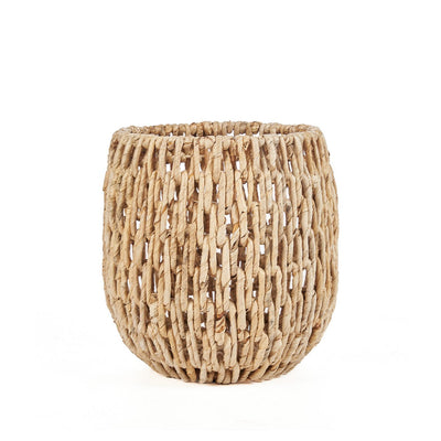 Palm leaf storage basket 45 × 43 cm - natural, cylinder