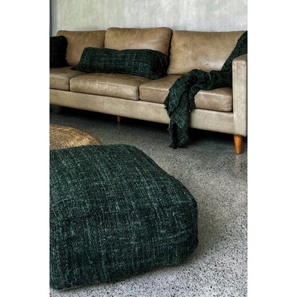 Oh My Gee pouffe, forest green cotton - 60 cm