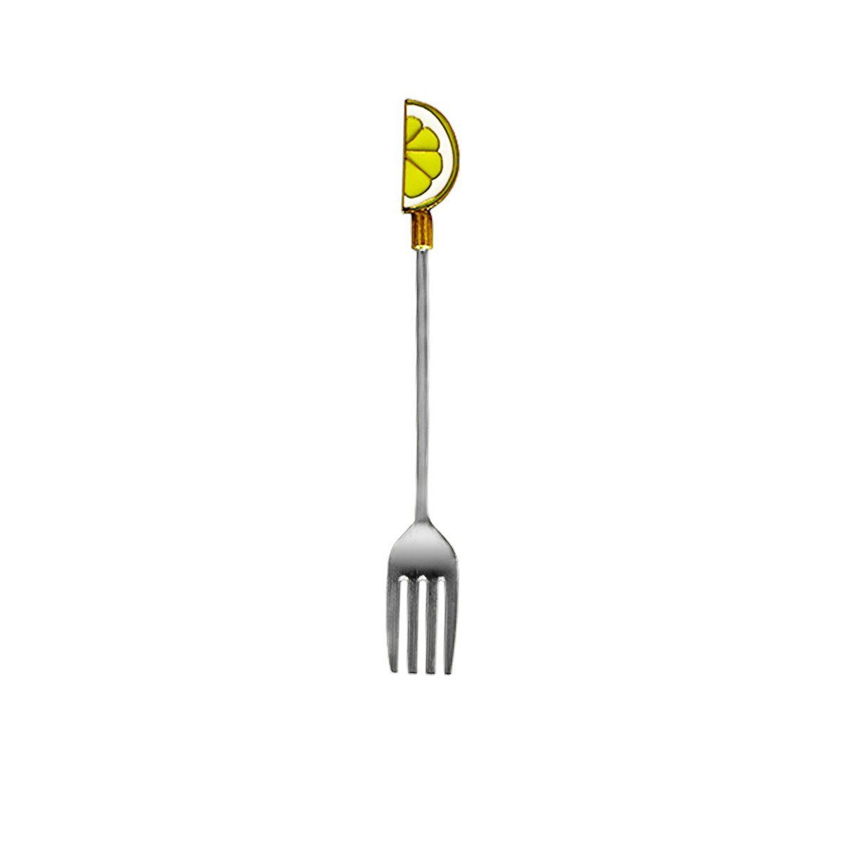 Zitronendessertgabeln aus Edelstahl, 6er-Set