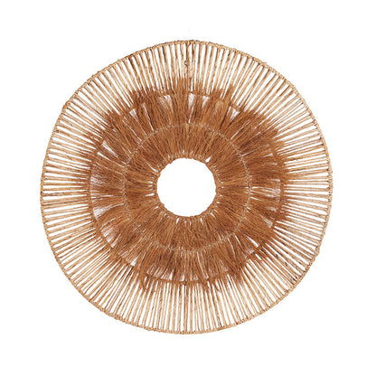 Coconut and palm wall deco, round, 90 cm - natural