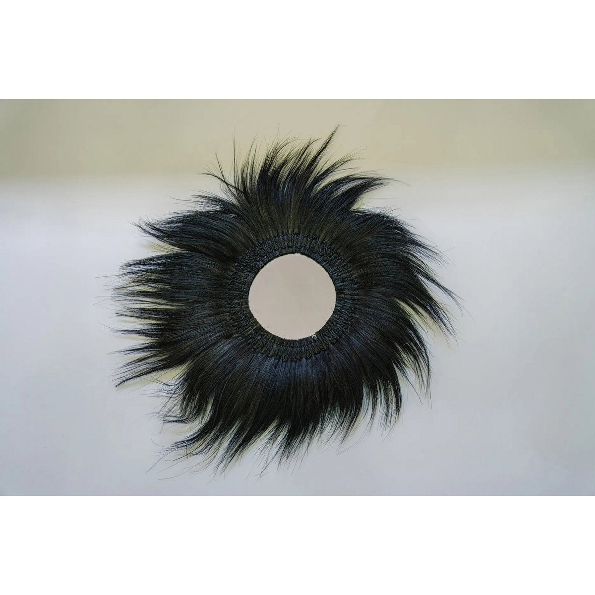 Glass mirror with grass frame, round, 70 cm - Simba