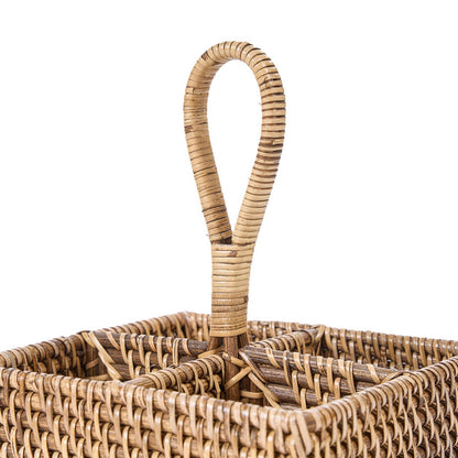 Bestikholder af rattan nr. 4, naturlig brun