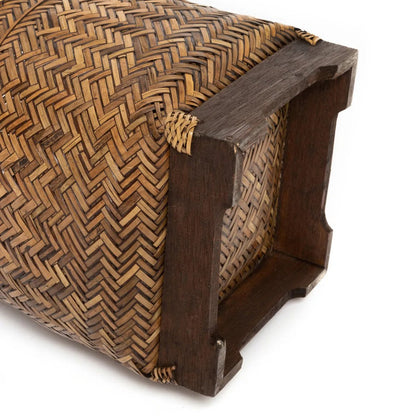 Rattan bathroom basket – natural brown