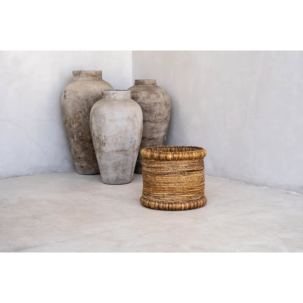 Seagrass basket, cylinder - 38 cm