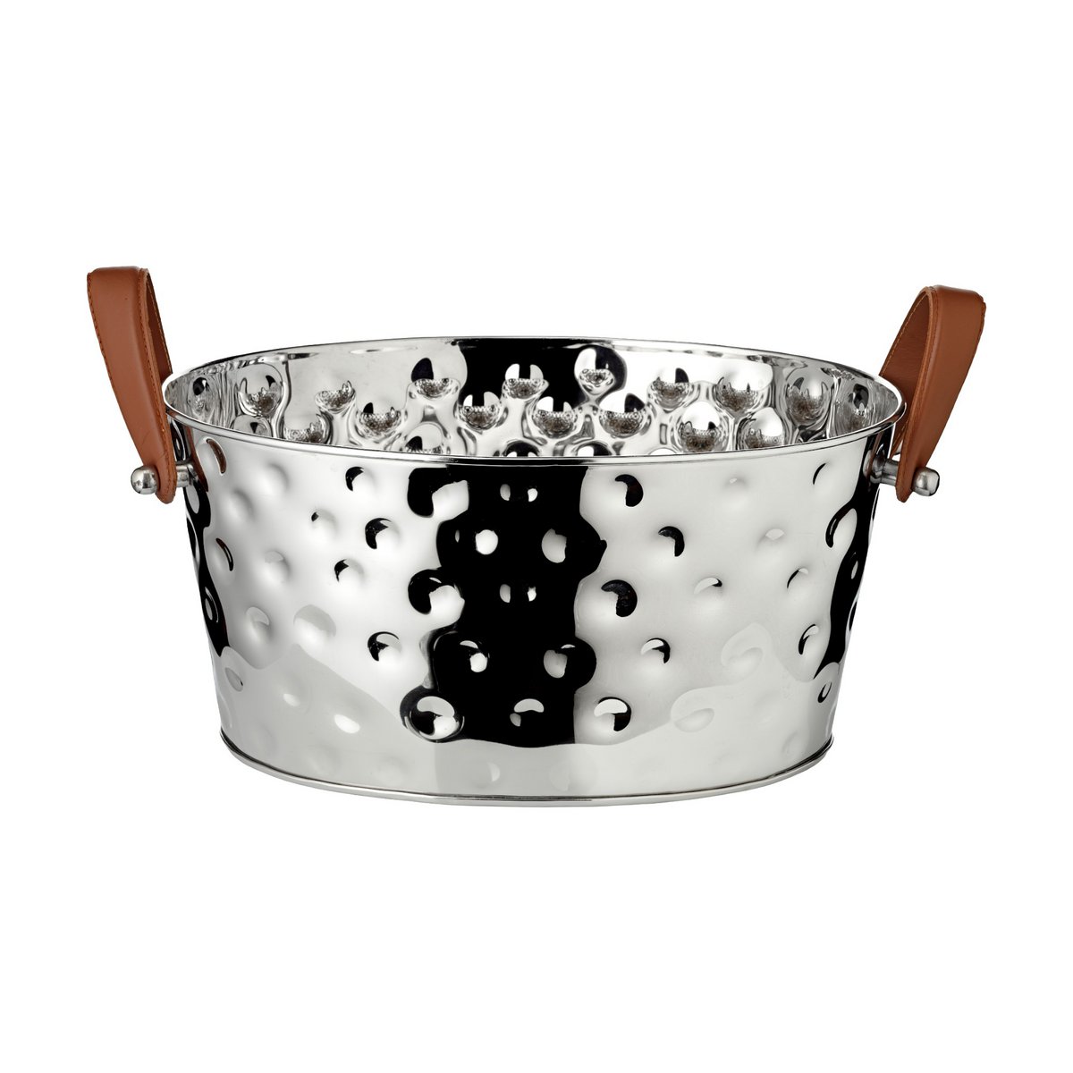 Champagnekøler i rustfrit stål, hamret - 39×29 cm