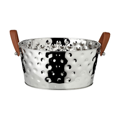 Stainless steel champagne cooler, hammered - 39×29 cm