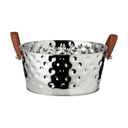 Champagnekøler i rustfrit stål, hamret - 39×29 cm