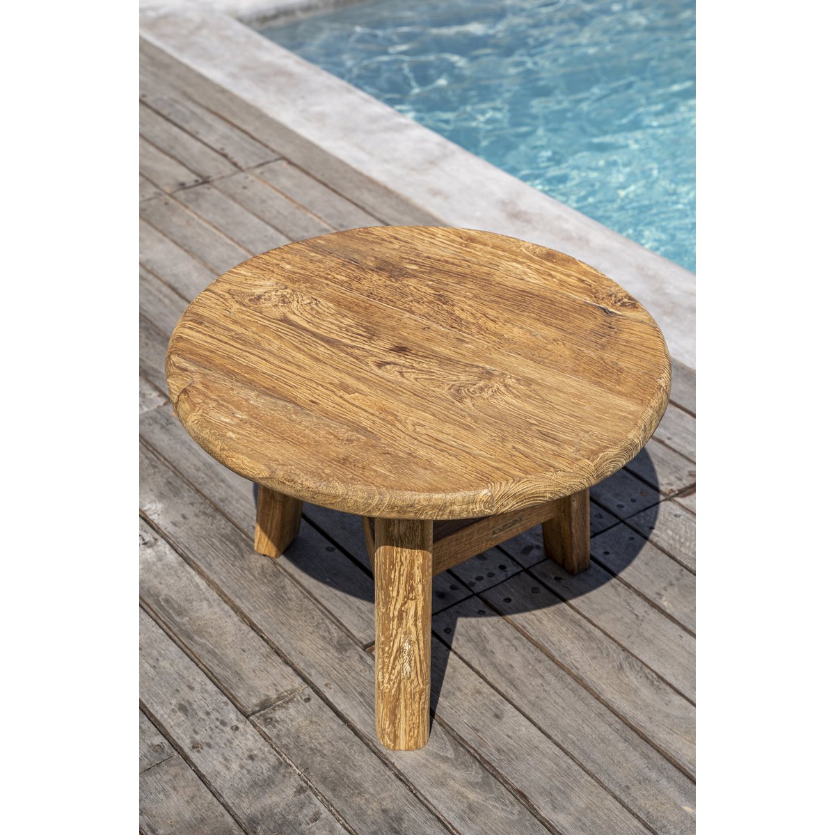 Sofabord i træ, 80 cm rundt - Natur