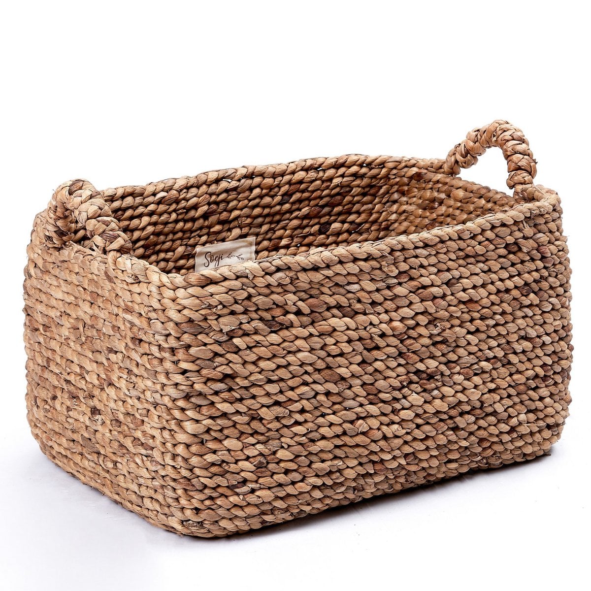 Flettet juteopbevaringskurv TANIMBAR, L – 43 × 31 × 25 cm