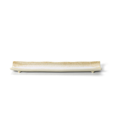 Ceramic long platter 39×8 cm - beige