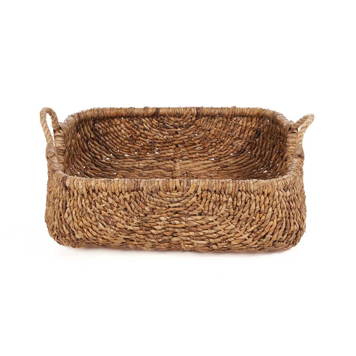 Palm leaf storage basket, rectangular, 68 cm - Natural