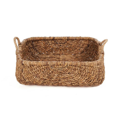 Palm leaf storage basket, rectangular, 68 cm - Natural
