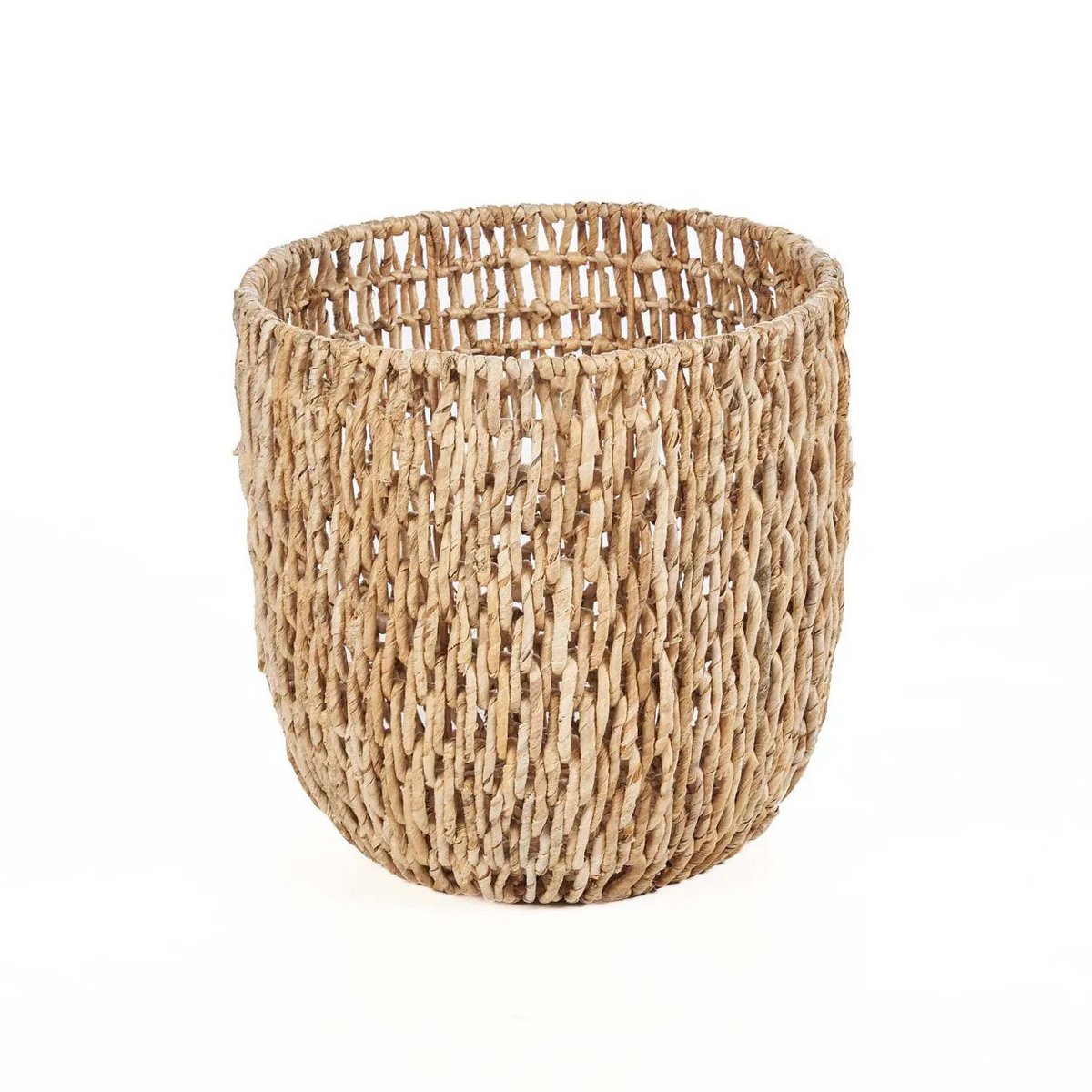 Palm leaf cylinder basket, small