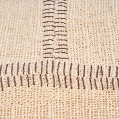 Cotton cushion cover 50×70 – cream, stitched detail