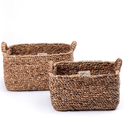 Flettet juteopbevaringskurv TANIMBAR, L – 43 × 31 × 25 cm