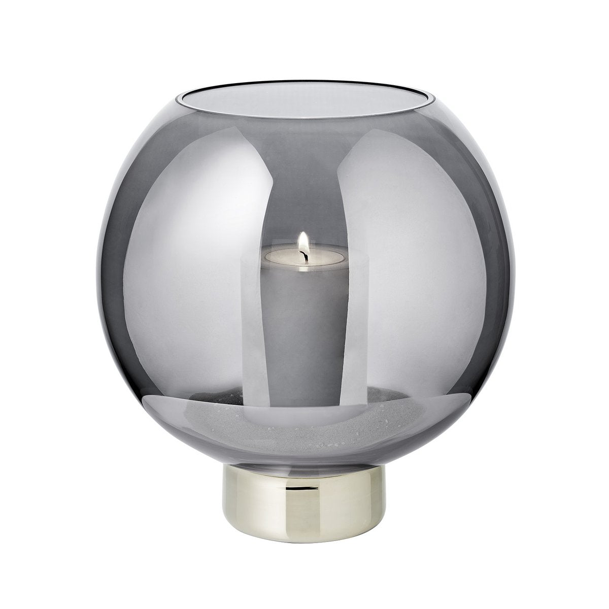 Jack lanterne mørk krystal med platinfod – 21 cm