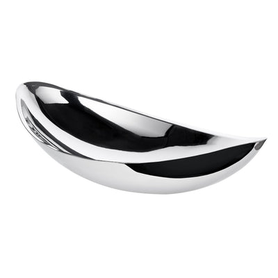 Steel bowl, Halifax 55 × 28 cm - mirror-polished white