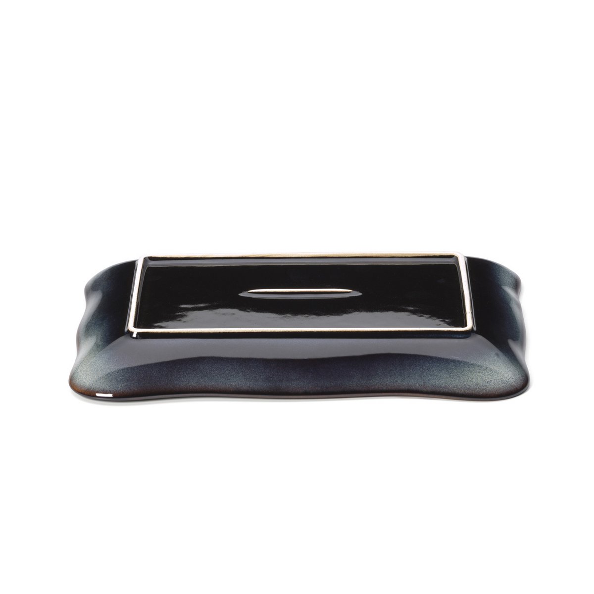 Lotus Ice keramik fad L - gråbrun, kronbladsdesign