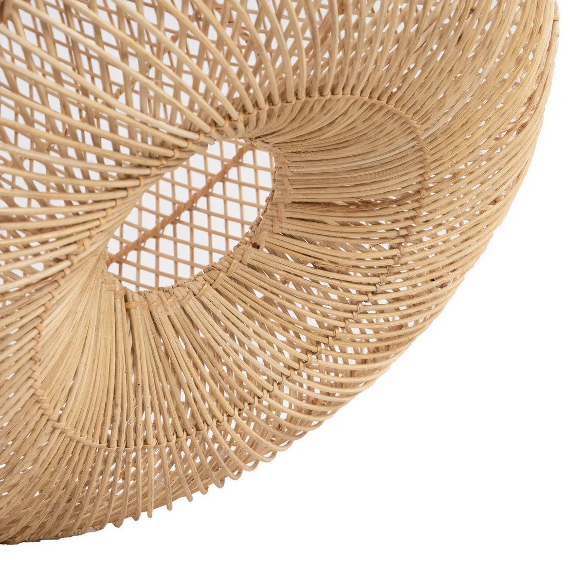 Rattan pendelskærm 48 cm – håndflettet, Indonesien