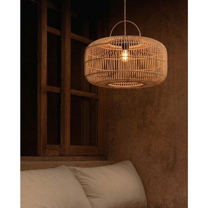 Rattan Arun pendellampe – 55 cm bred, 30 cm høj
