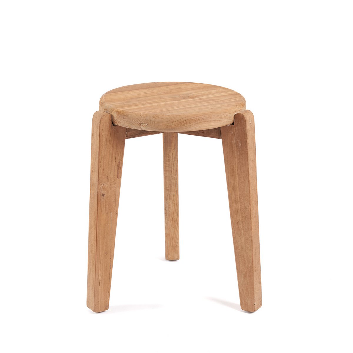 Wood side table 40×40 cm - natural finish, Indonesia