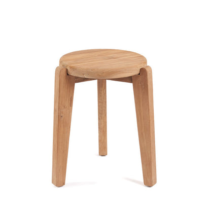 Wood side table 40×40 cm - natural finish, Indonesia
