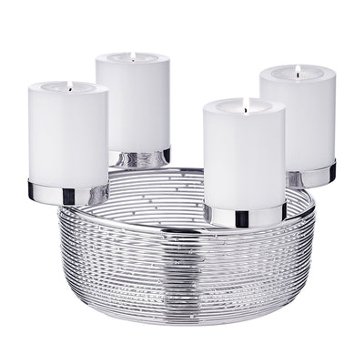 Stainless steel advent wreath Rio, 26 cm