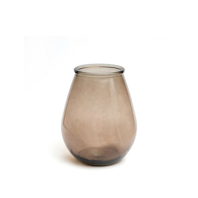 Recycled glass vase, small - beige