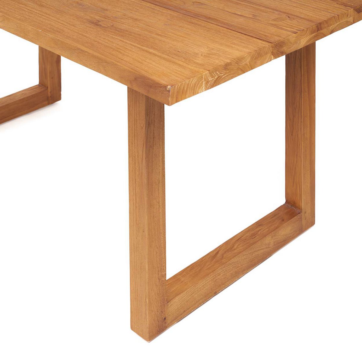 Teak dining table, 180 cm - natural wood