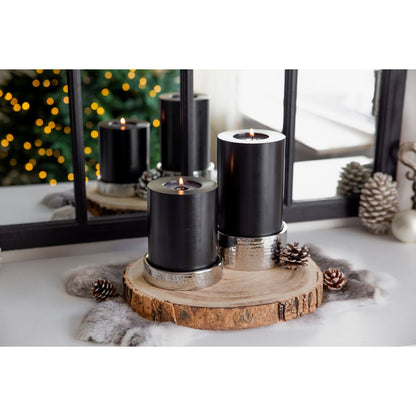 Cornelius tea light holder 15cm, black plastic