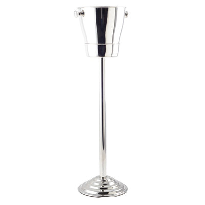 Stählerner Champagnerkübel auf Fuß, 84 cm hoch