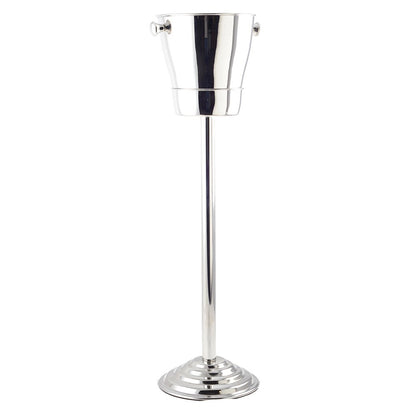 Stählerner Champagnerkübel auf Fuß, 84 cm hoch