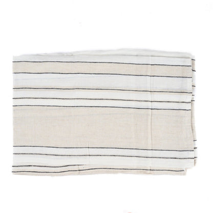 Linen tablecloth, striped, 150×300 cm