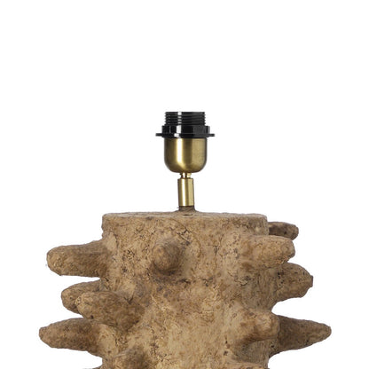 Papier-mâché table lamp, mud, large - handmade