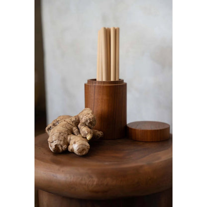 Bamboo straws, set of 10 - with brush