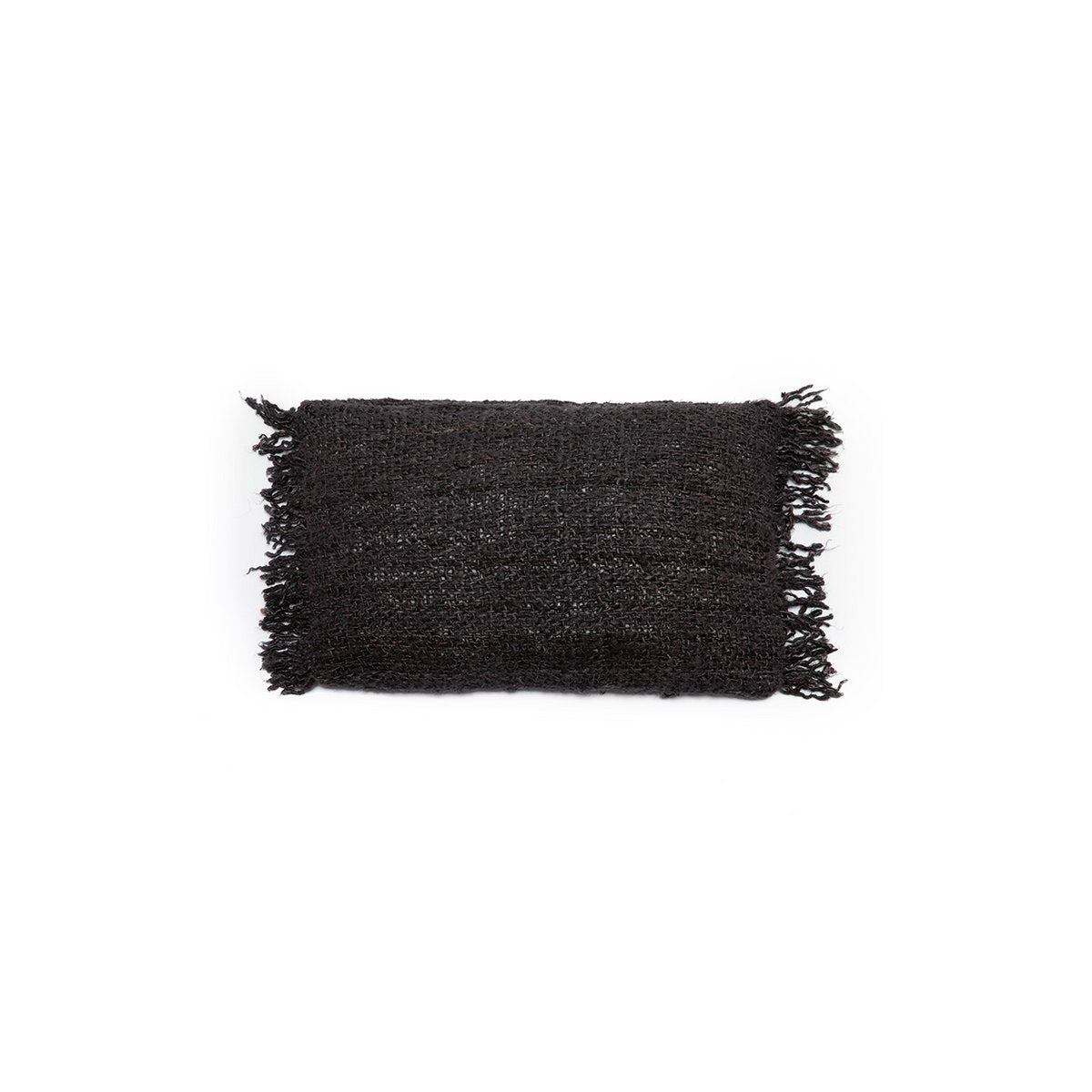 Hand-dyed cotton cushion cover, black navy - 30×50cm