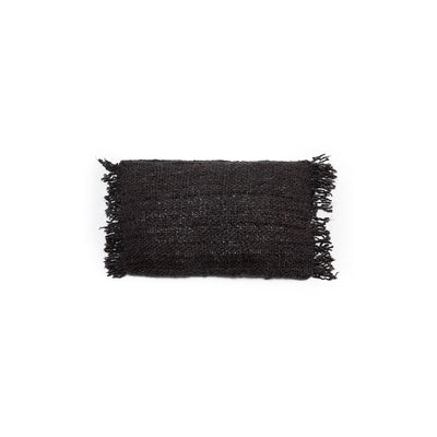 Hand-dyed cotton cushion cover, black navy - 30×50cm