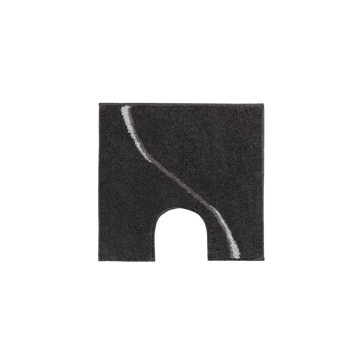 Carve bath mat, grey 60×100 cm - high pile